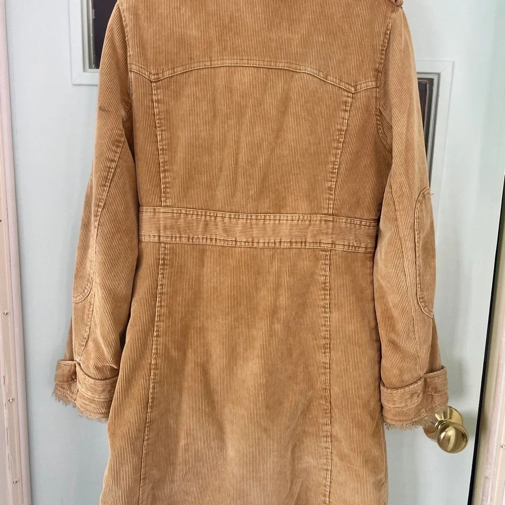 Steve Madden Beige Corduroy Penny Lane Coat with Faux Fur - Picture 4 of 13